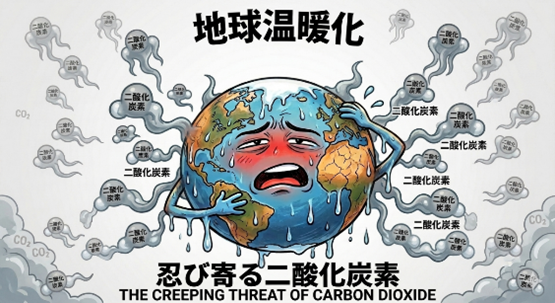 地球温暖化のAIによるイメージ図