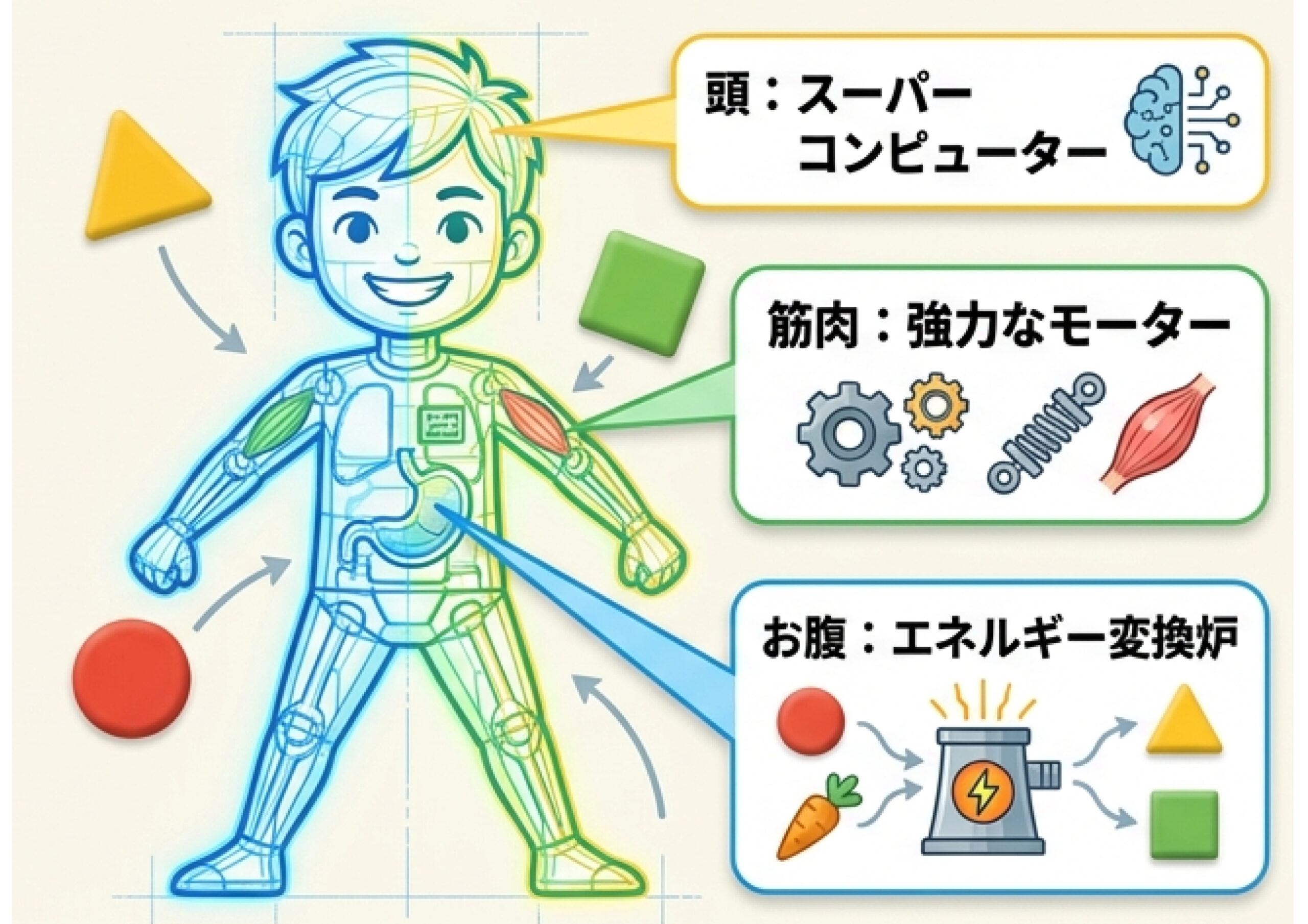 アイコンバランス栄養のAI生成イメージ画像